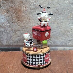 Vintage Coca Cola Revolving Action Music Box Plays Rock Around the Clock
